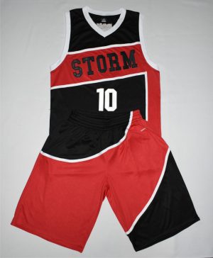 Red Black Basketball uniform
