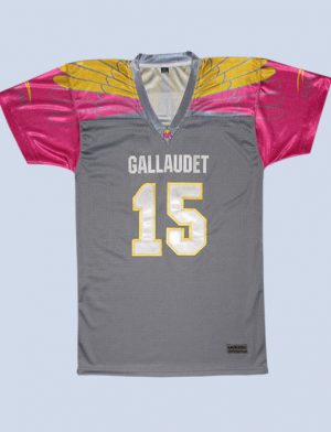 GALLAUDET Gray Football jersey