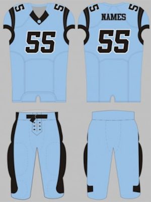 Football uniform with Stitched Numbers
