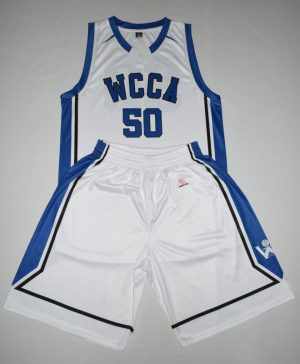 WCCA White Basketball Uniform
