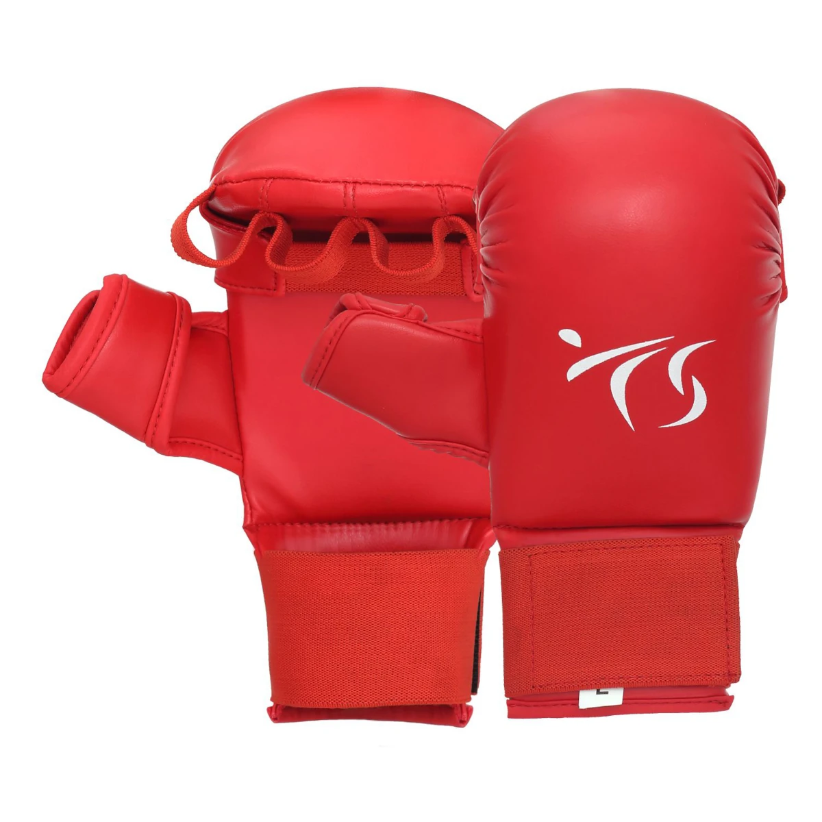 air of Titan Strikes Karate gloves showing front and back view, highlighting design and features.